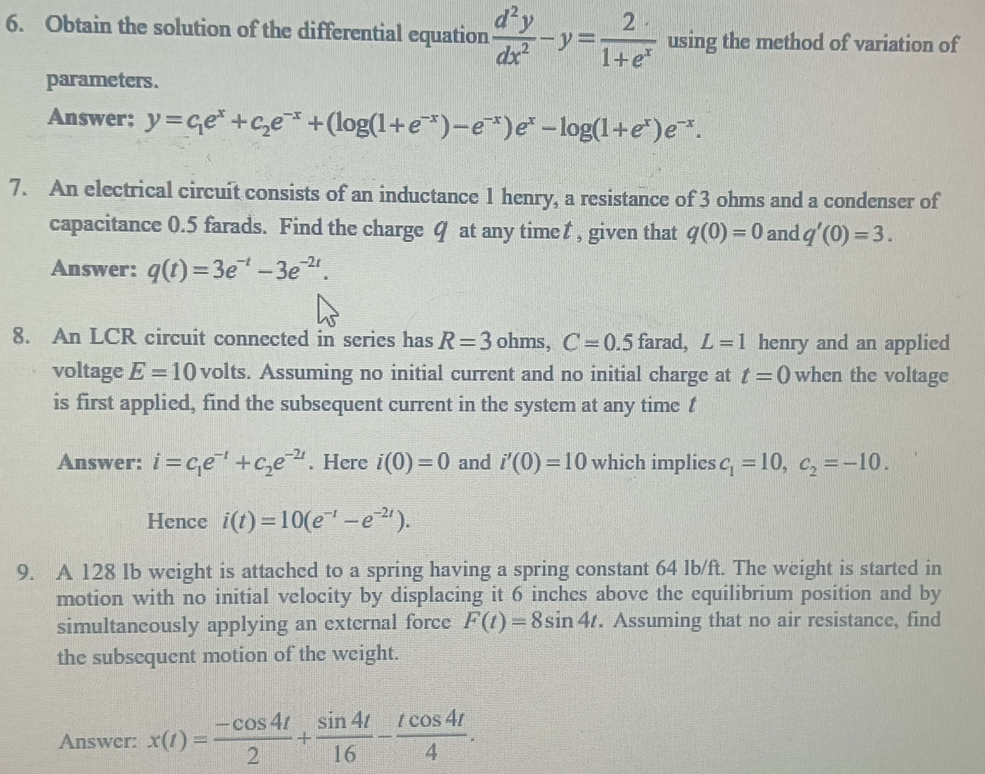 6. Obtain the solution of the differential | StudyX