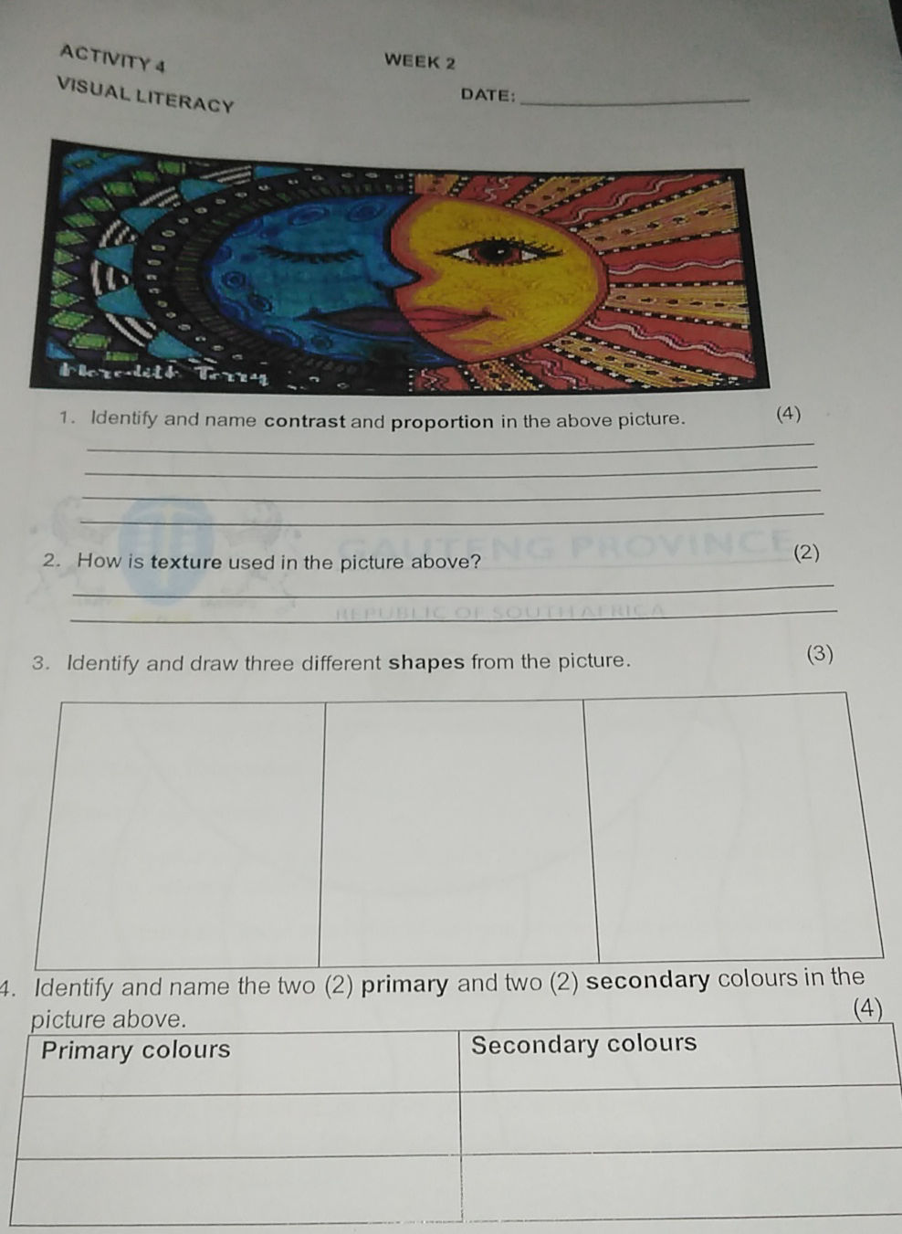 1. Identify and name contrast and proportion | StudyX