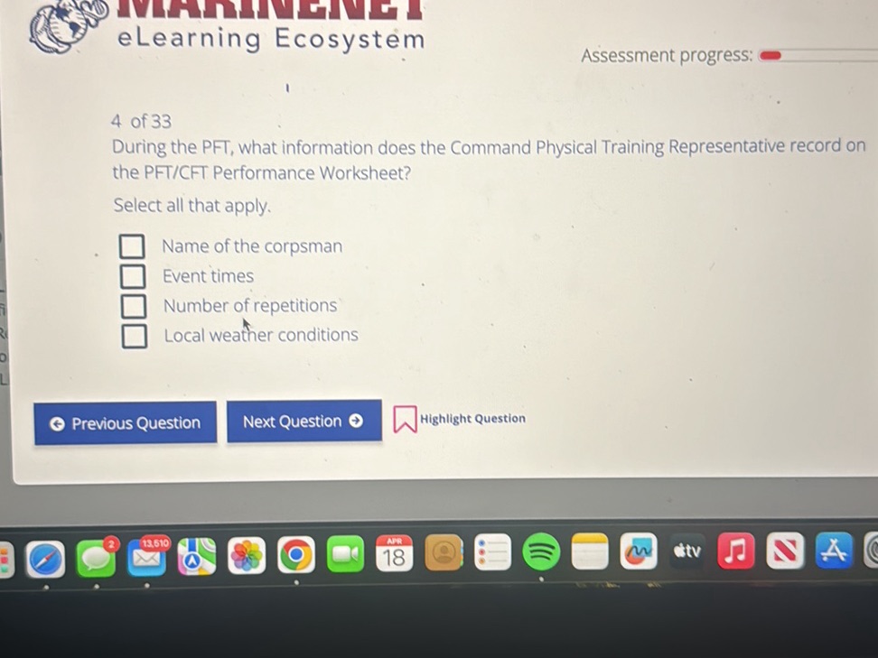 4 of 33 During the PFT, what information | StudyX