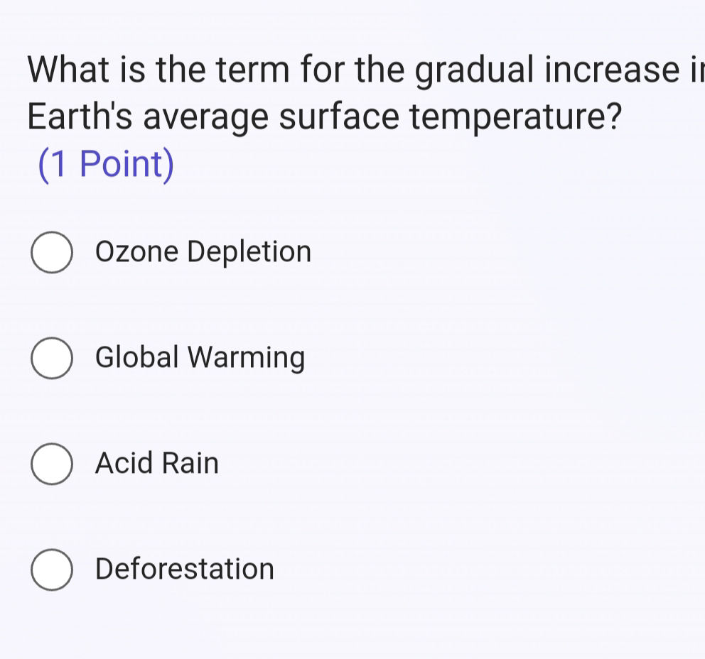 Gradual Temperature Rise What is the term for the gradual increase in
