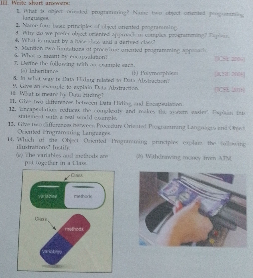 1. What is object oriented programming? Name | StudyX