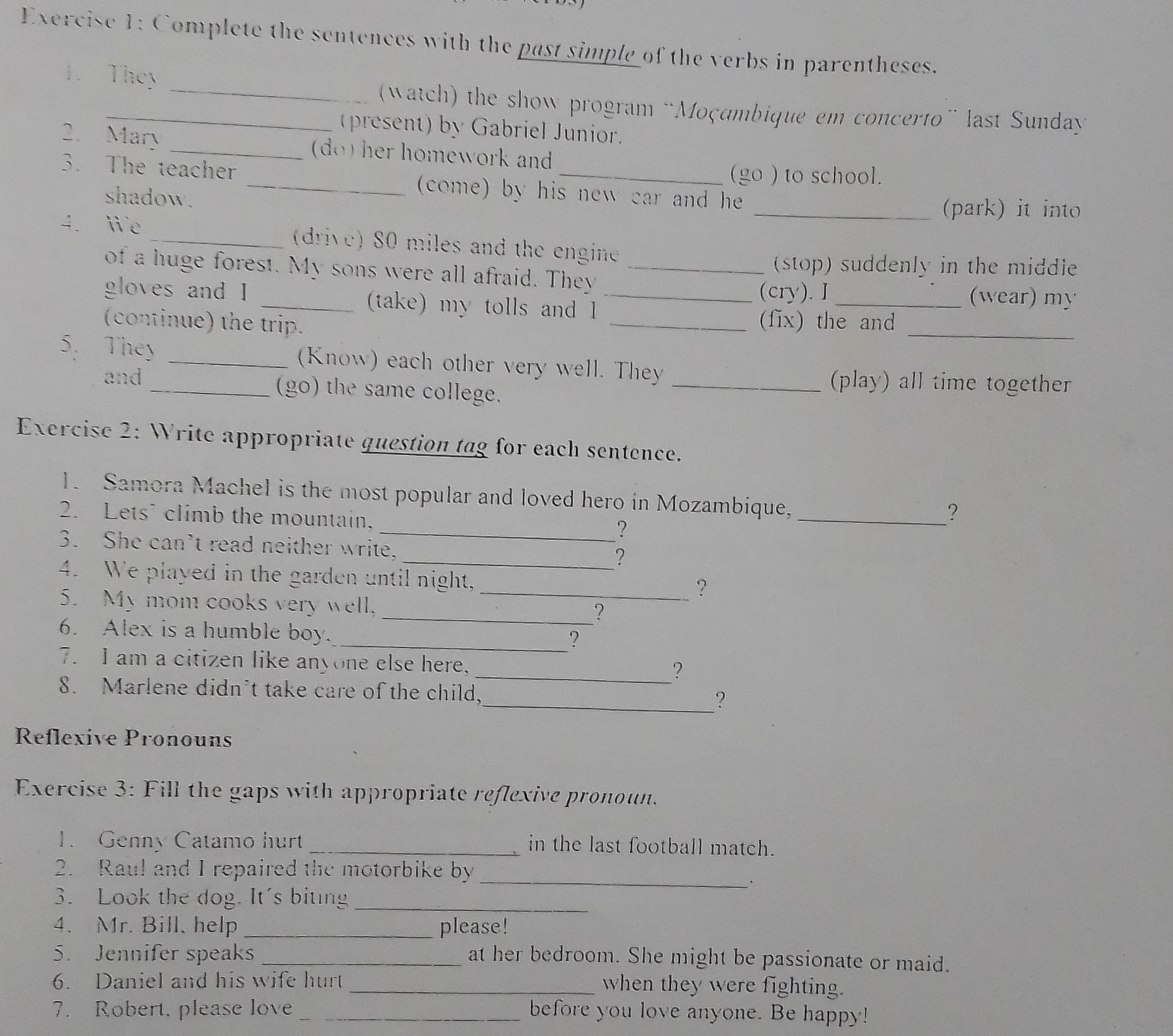 Exercise 1: Complete the sentences with the | StudyX