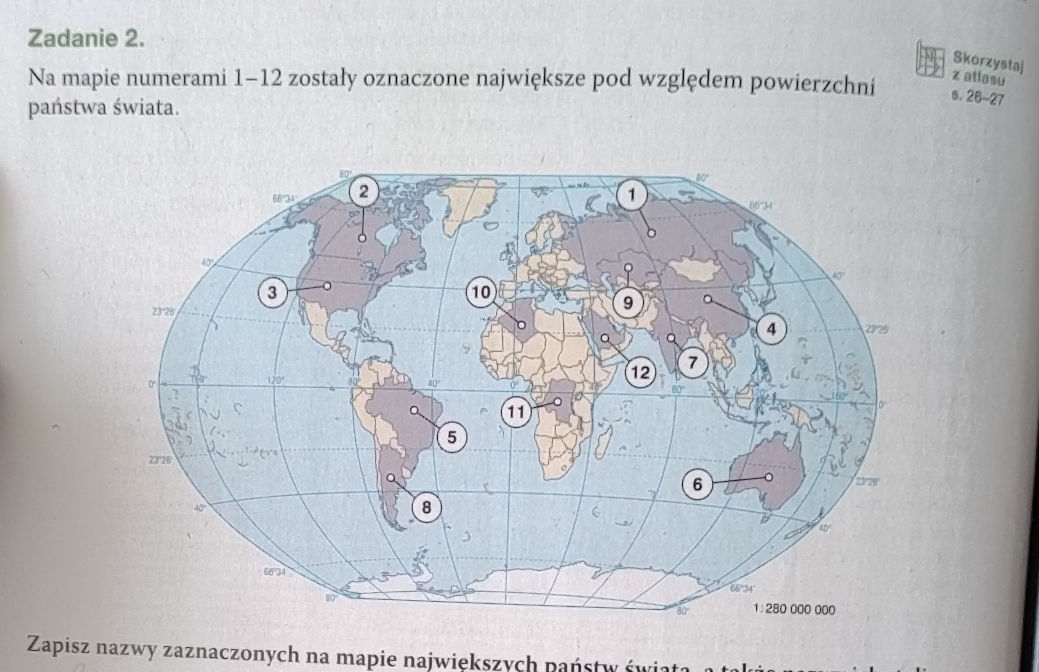 Na mapie numerami 1-12 zostały oznaczone | StudyX