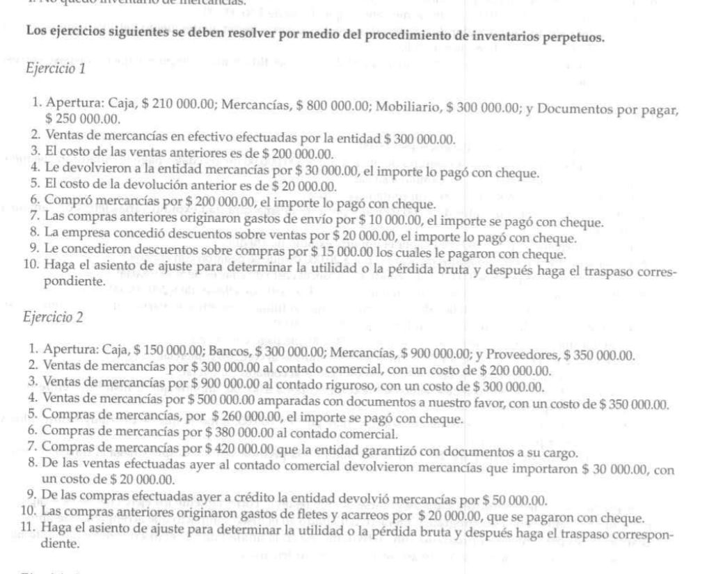 Los ejercicios siguientes se deben resolver | StudyX