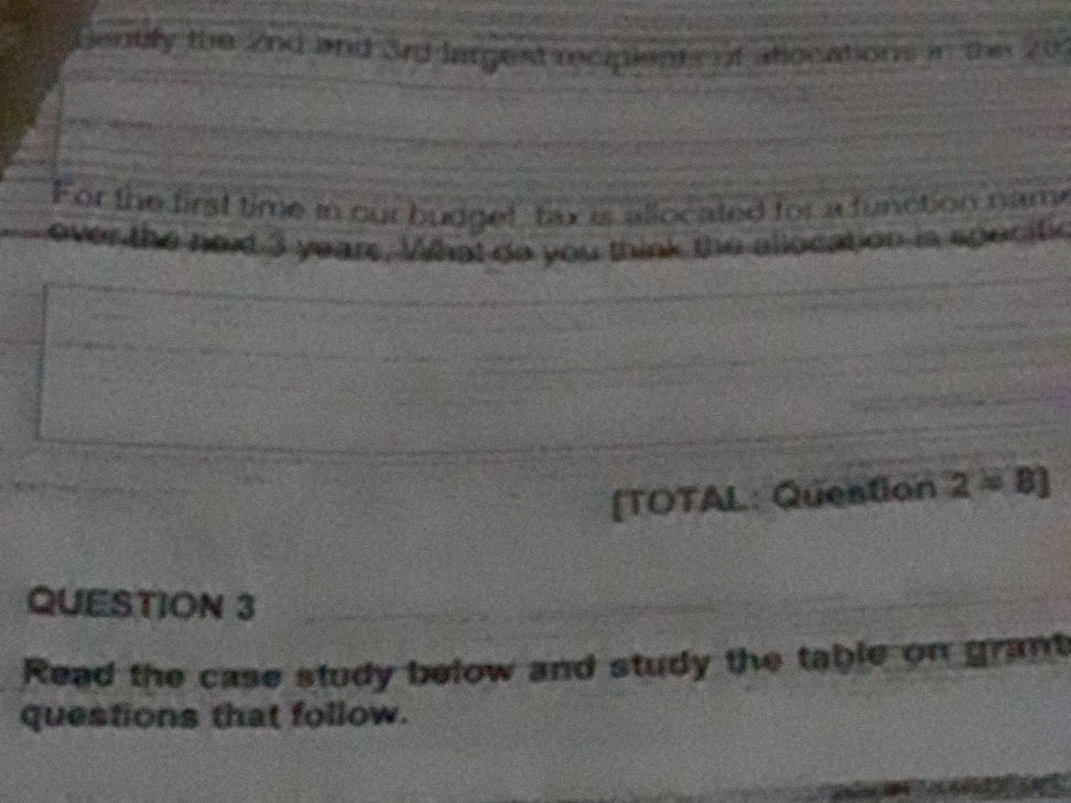 QUESTION 3 Read the case study below and | StudyX