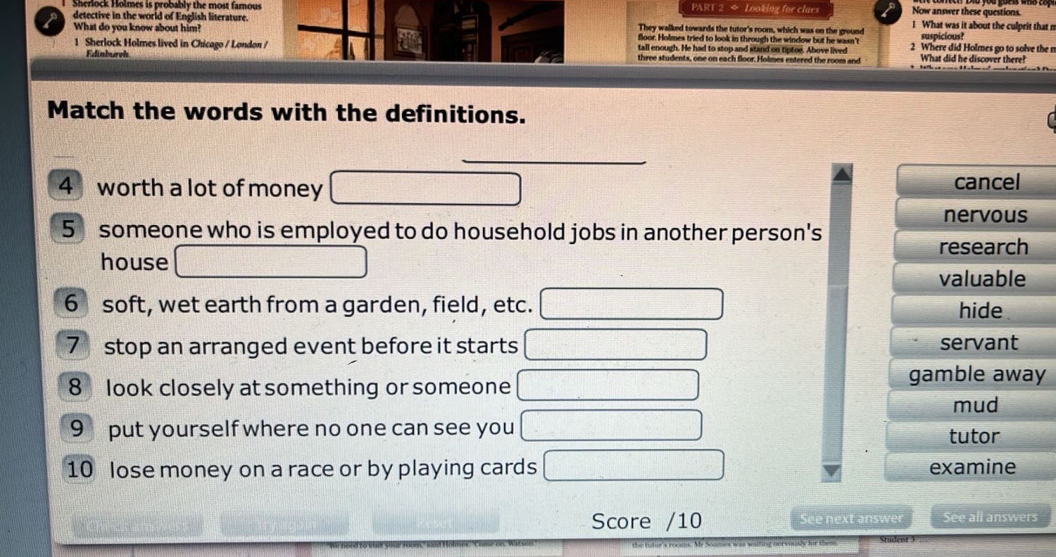 Match the words with the definitions. 4 | StudyX