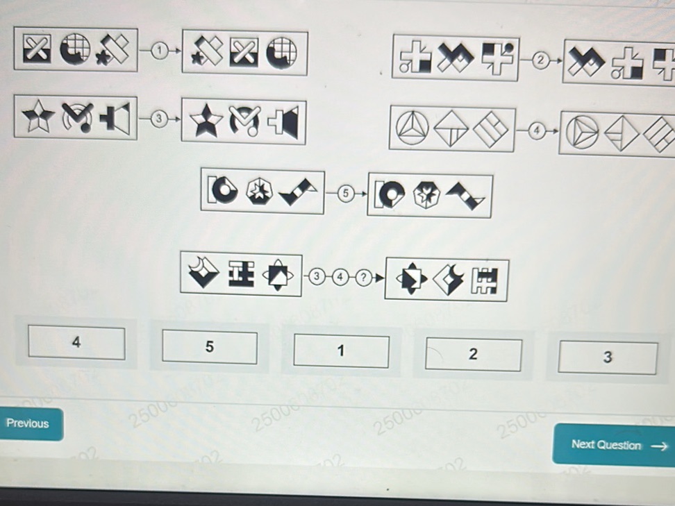 Identify the missing figure in the sequence. | StudyX