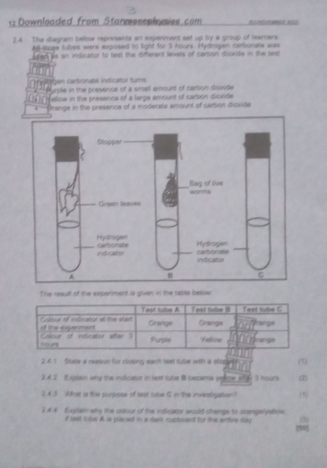 2.4 The diagram below represents an | StudyX