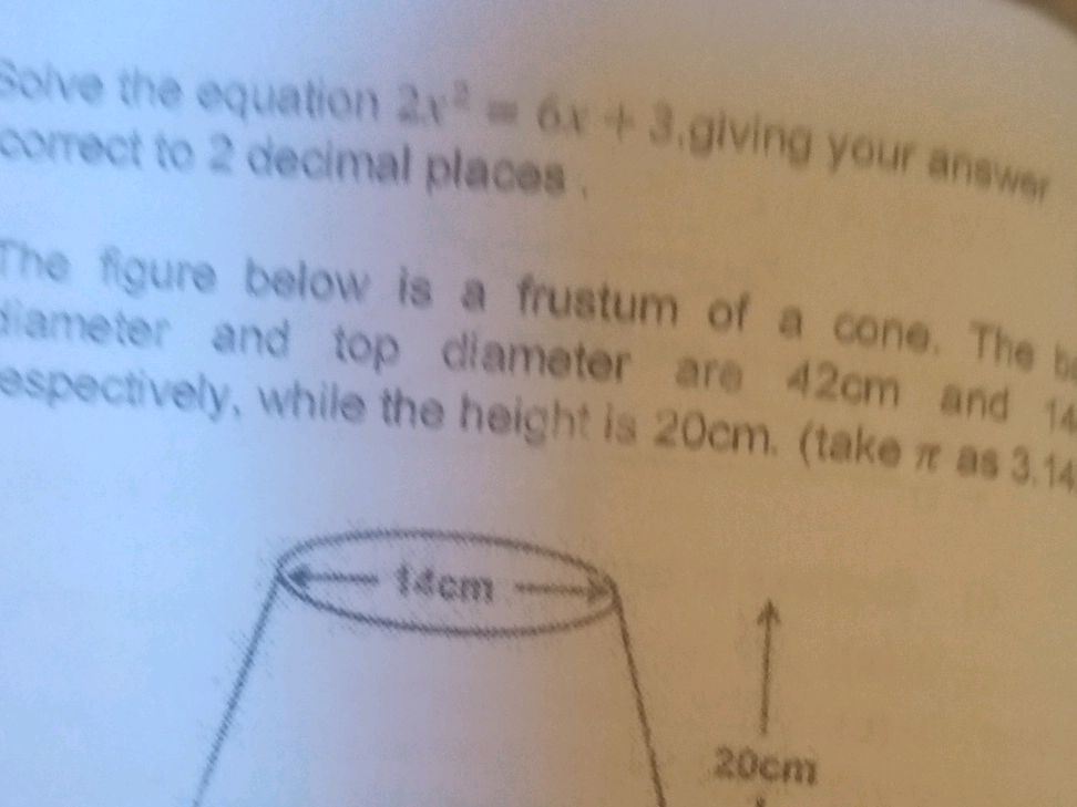 Solve the equation \(2x^2 - 6x + 3 = 0\), | StudyX