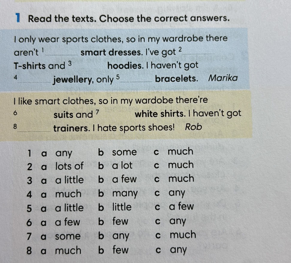 1 Read the texts. Choose the correct | StudyX
