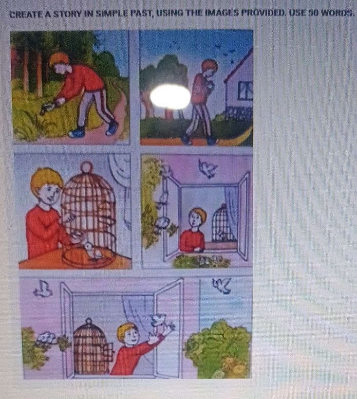 Creat Simple Story CREATE A STORY IN SIMPLE PAST, USING THE | StudyX