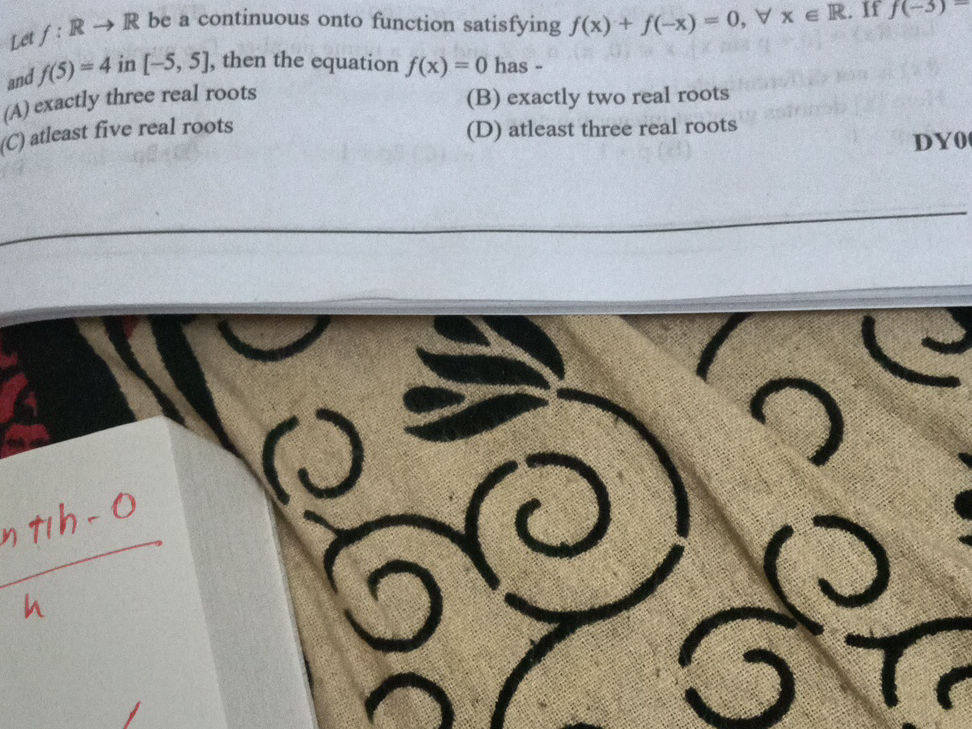 Let $f: R R$ be a continuous onto function | StudyX