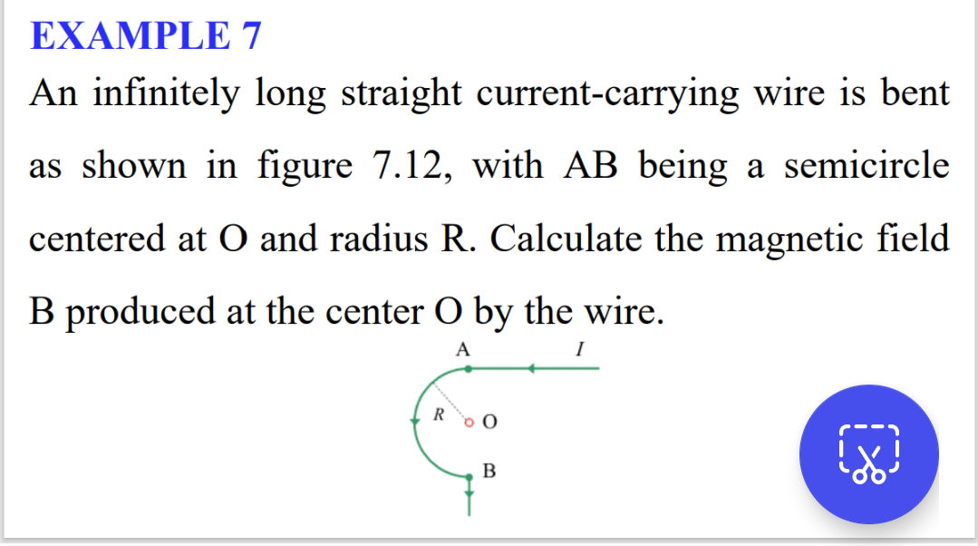 EXAMPLE 7 An infinitely long straight | StudyX