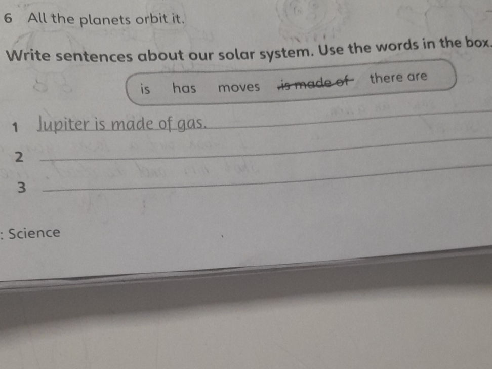 Orbit Example Sentence 6 All the planets orbit it. Write sentences