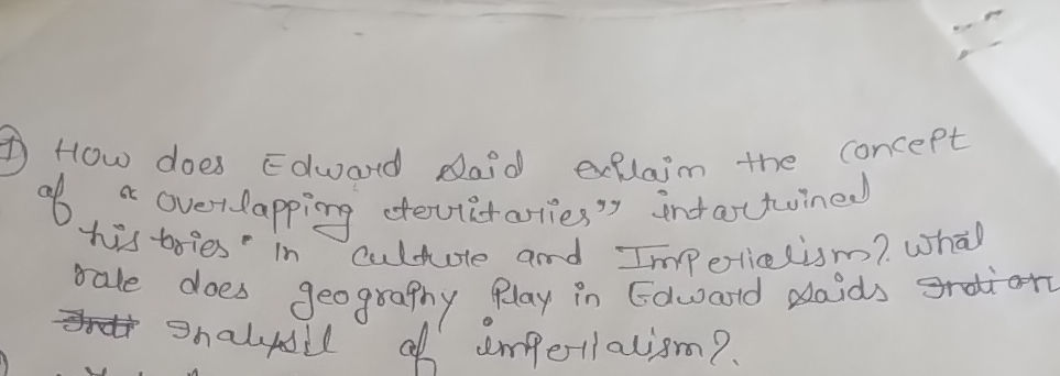 How does Edward Said explain the concept of | StudyX