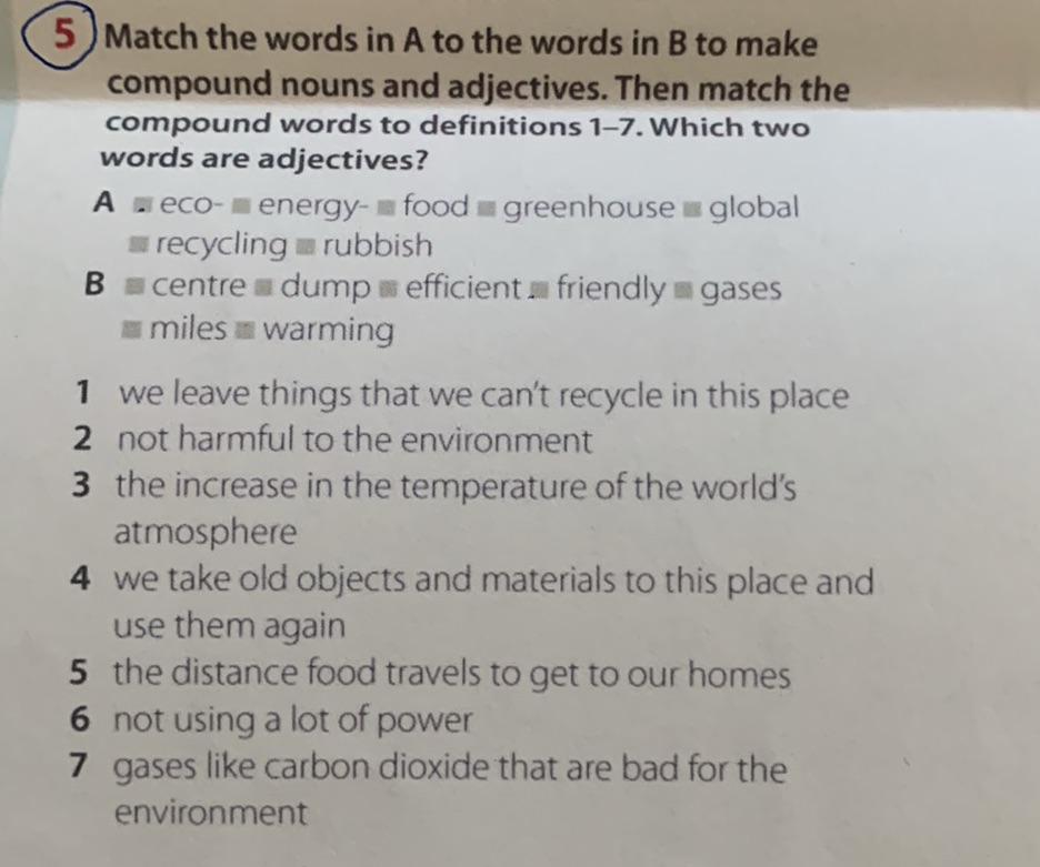 Match the words in A to the words in B to | StudyX