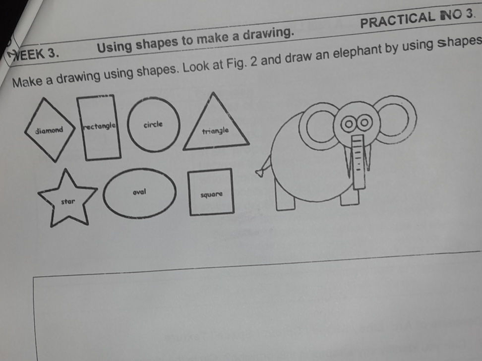 Use Shapes Draw Make a drawing using shapes. Look at Fig. 2