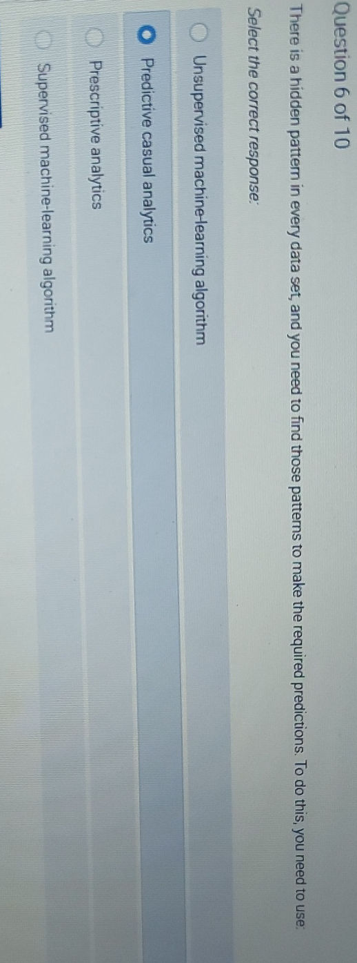 Question 6 of 10 There is a hidden pattern | StudyX