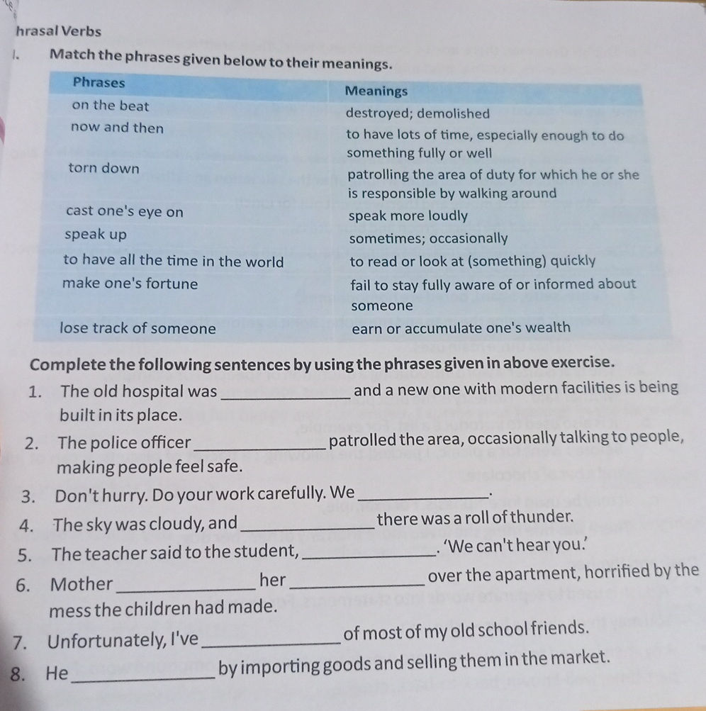 Match the phrases given below to their | StudyX