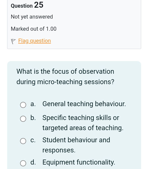 What is the focus of observation during