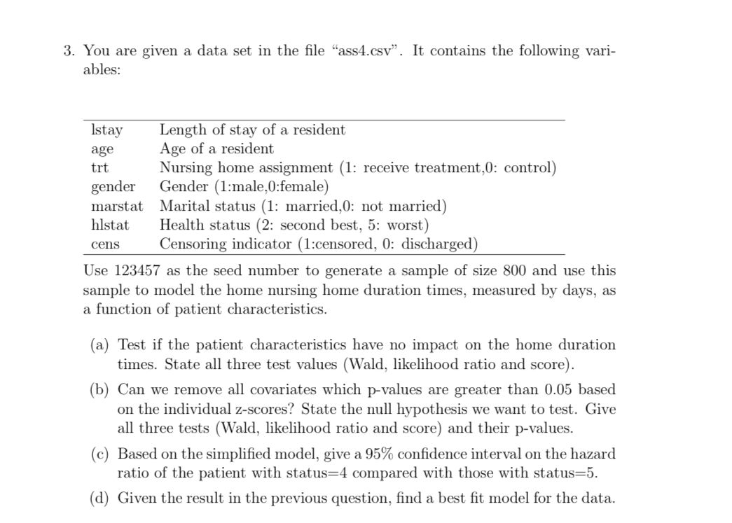 3. You are given a data set in the file | StudyX