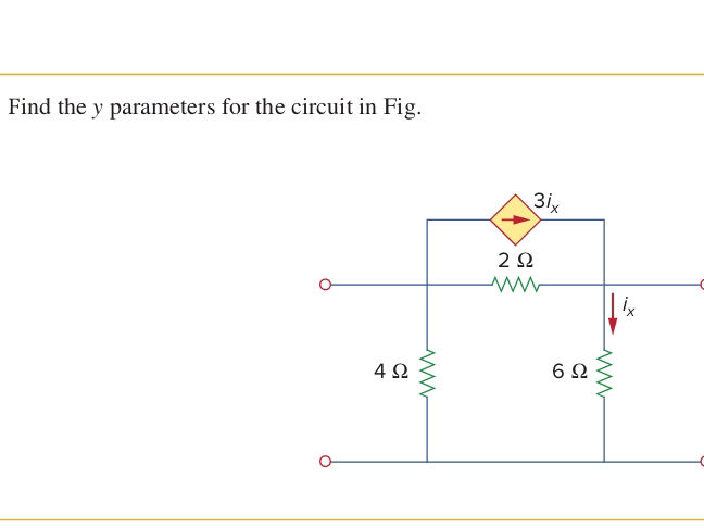 Find the y parameters for the circuit in | StudyX
