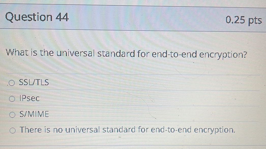 What is the universal standard for | StudyX