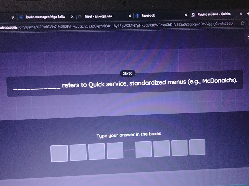 refers to Quick service, | StudyX