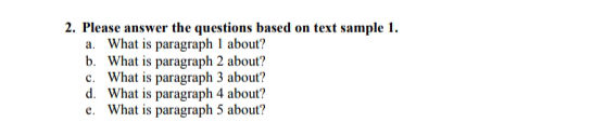 Paragraph Based Questions Ii 2. Please answer the questions based on text | StudyX