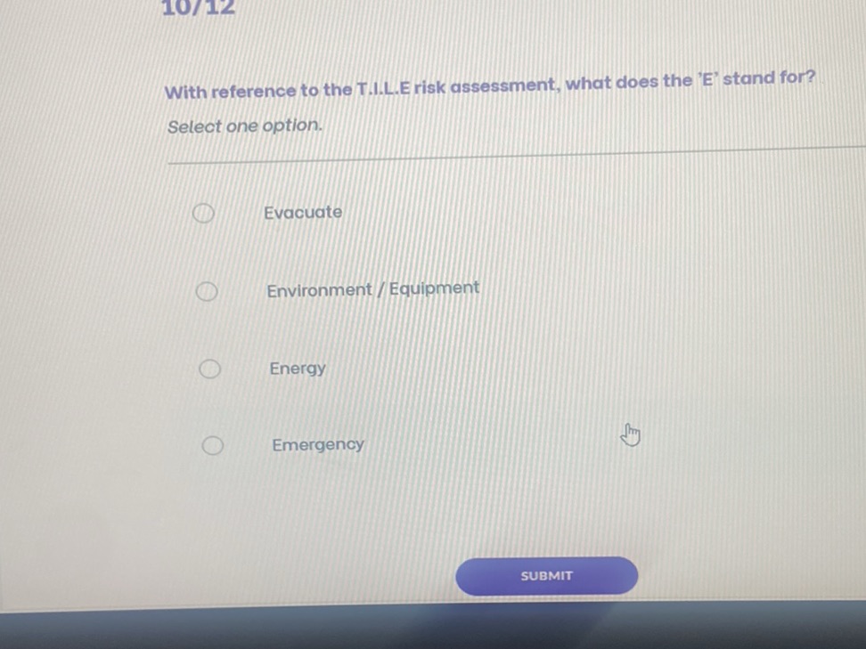 With reference to the T.I.L.E risk | StudyX