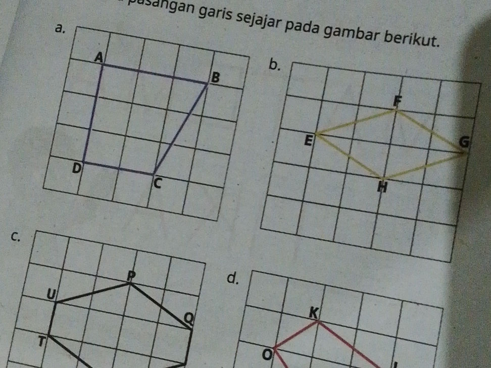 angan garis sejajar pada gambar berikut. a. | StudyX