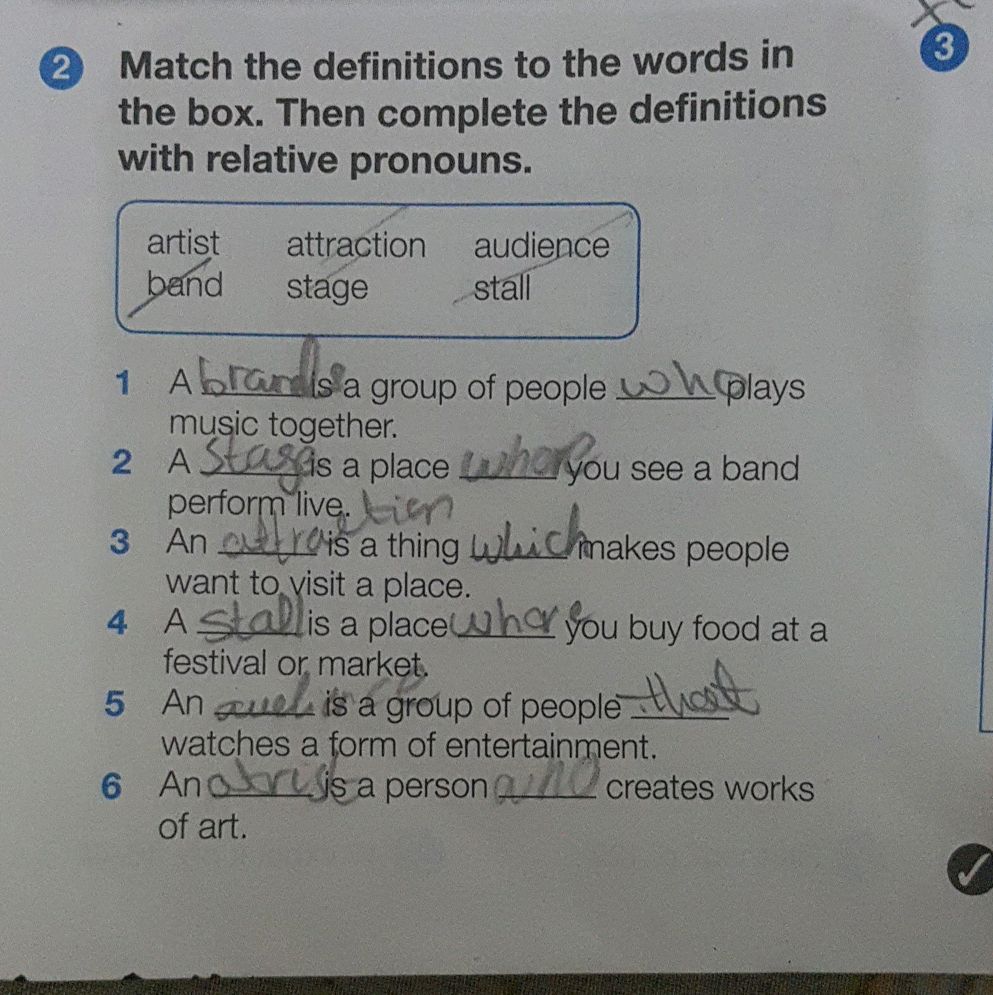 Match the definitions to the words in the | StudyX
