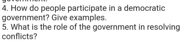 4. How do people participate in a democratic | StudyX