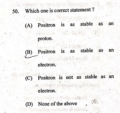 50. Which one is correct statement ? (A) | StudyX