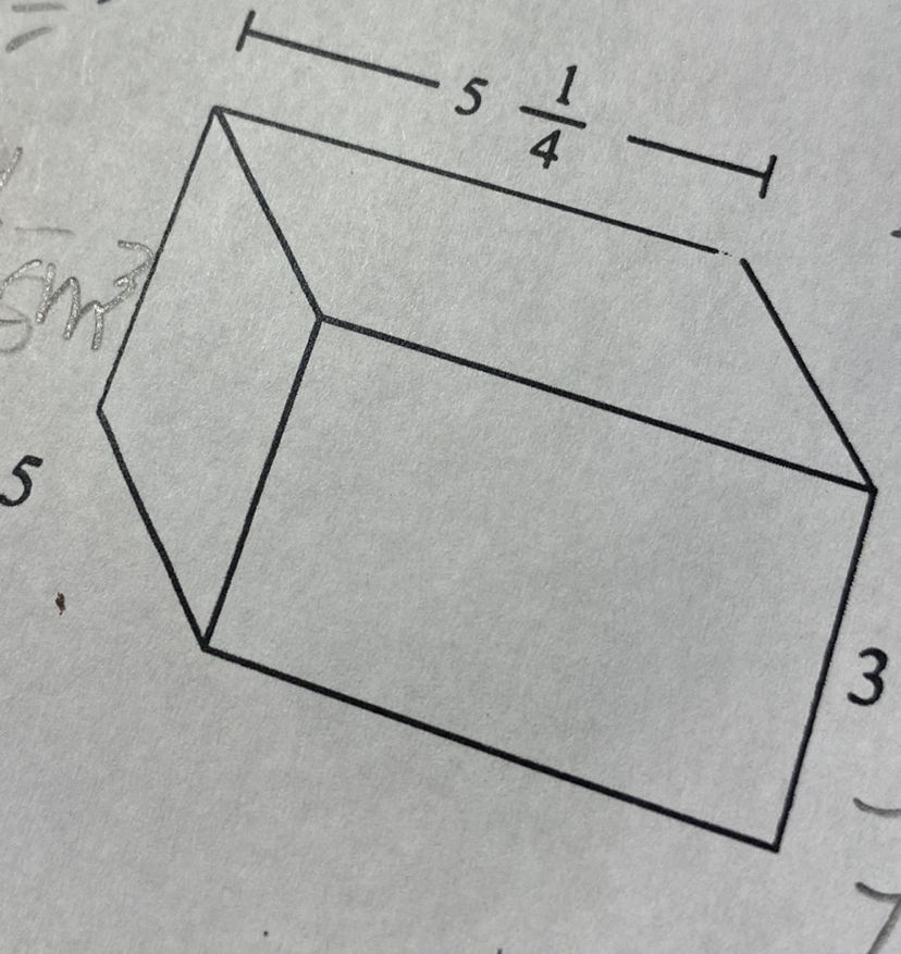 The image shows a 3D shape with dimensions