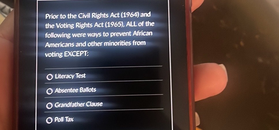 Prior To The Civil Rights Act 1964 And The Studyx
