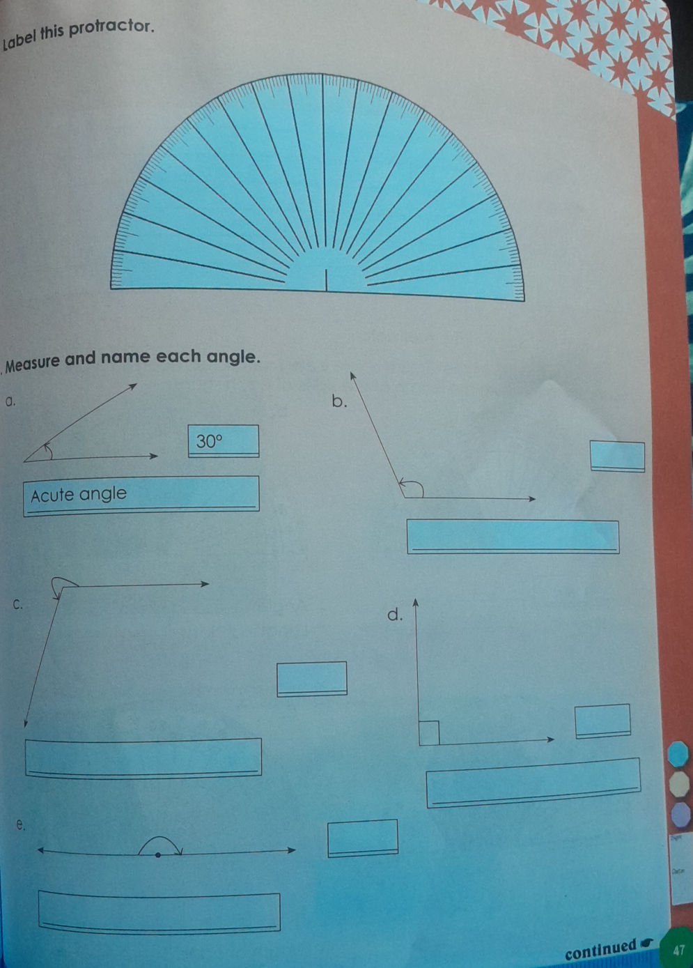 Label this protractor. Measure and name | StudyX