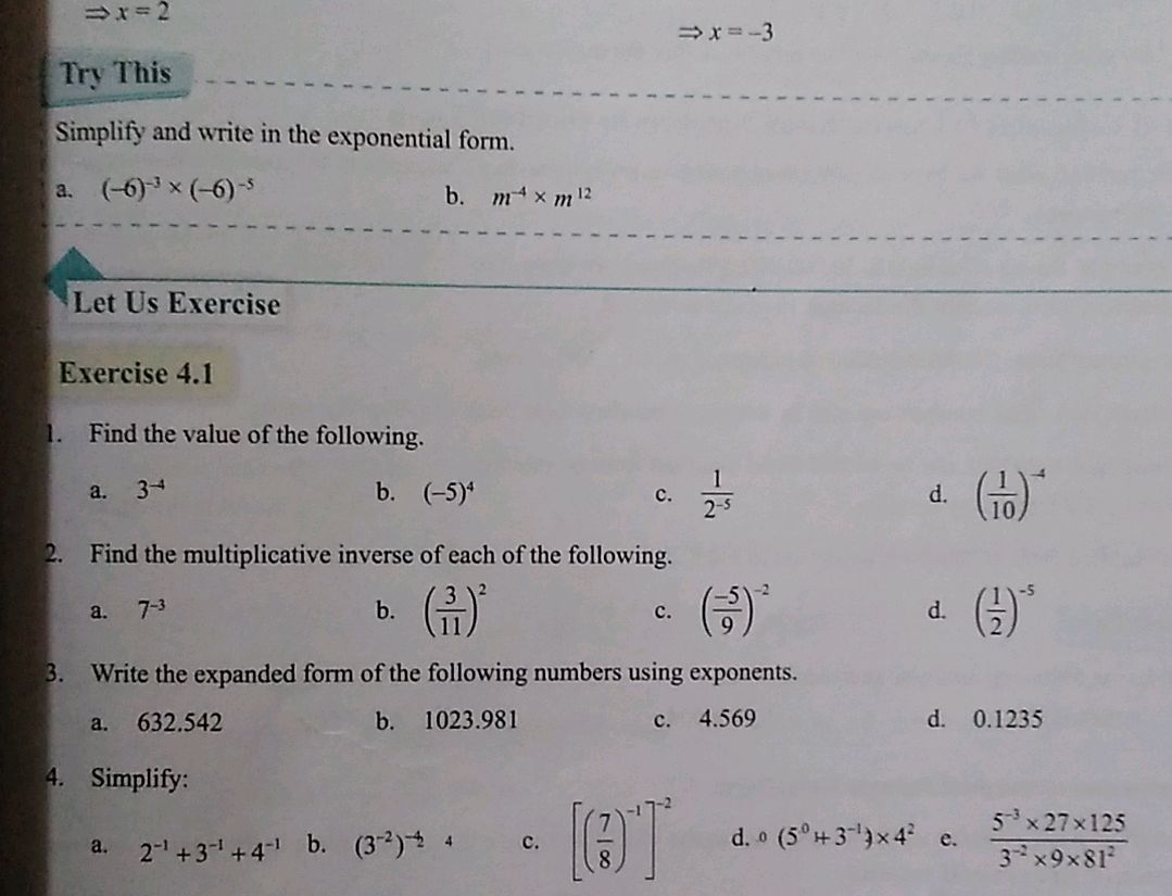 Simplify and write in the exponential form. | StudyX