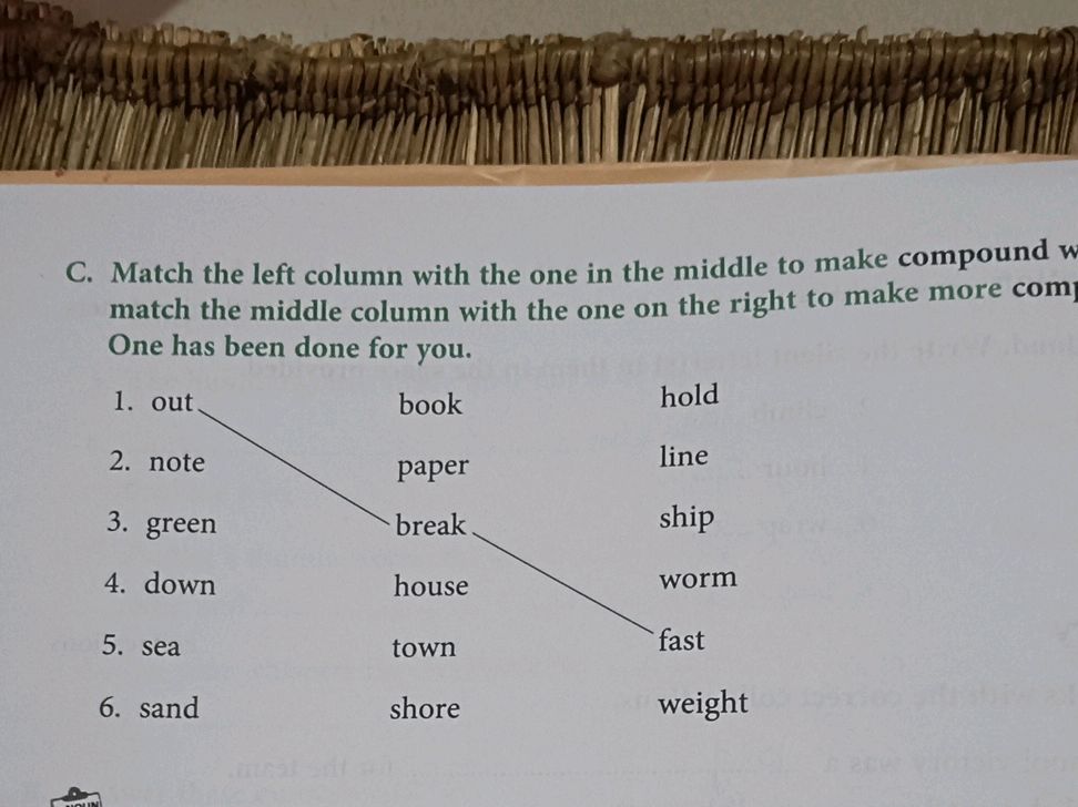 C. Match the left column with the one in the | StudyX