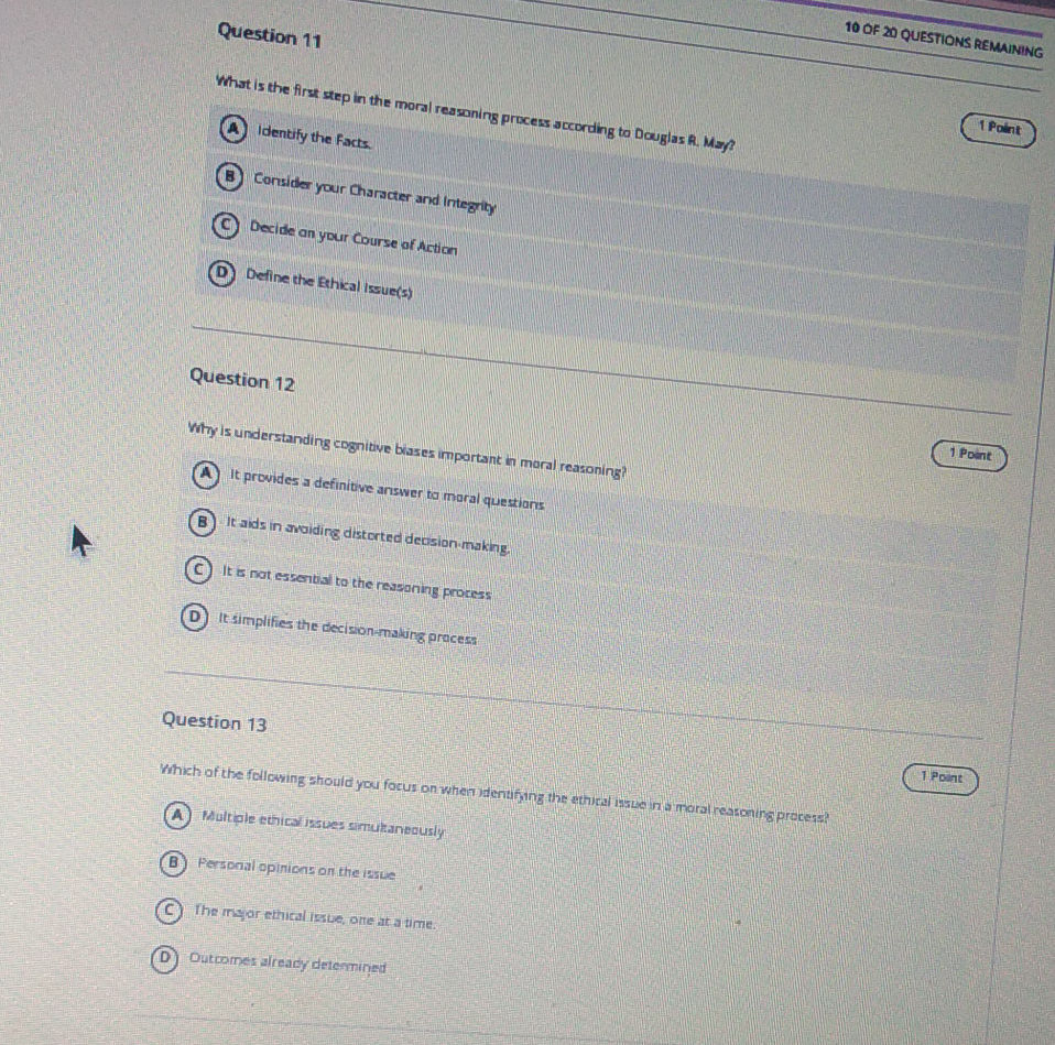 Question 11 What is the first step in the | StudyX
