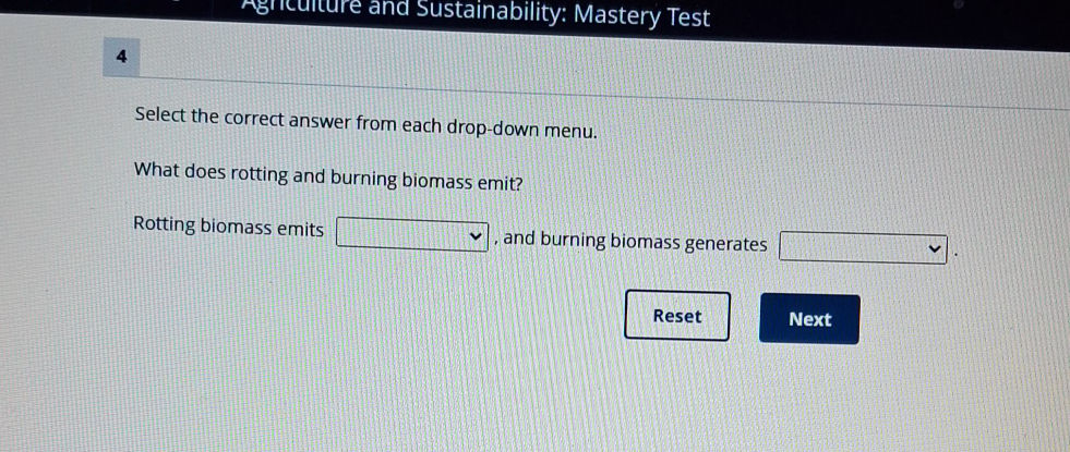 Select the correct answer from each | StudyX