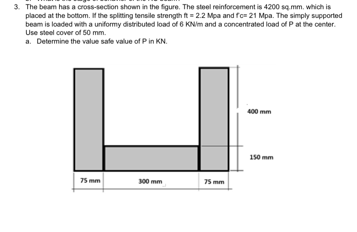 3. The beam has a cross-section shown in the | StudyX