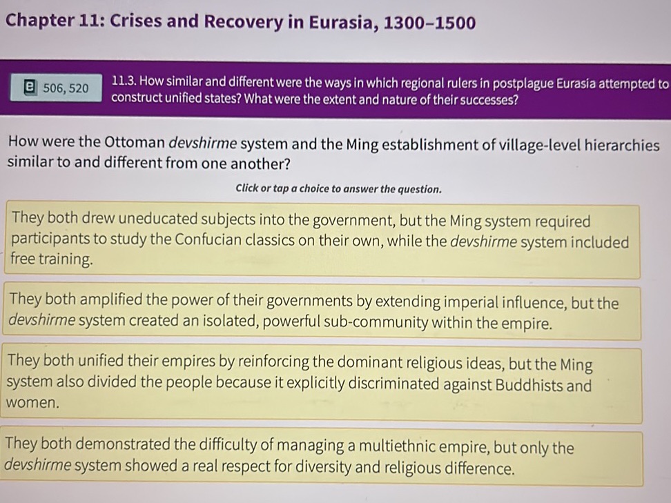 How were the Ottoman *devshirme* system and | StudyX