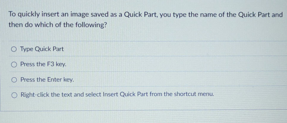 These Quick Part To quickly insert an image saved as a Quick