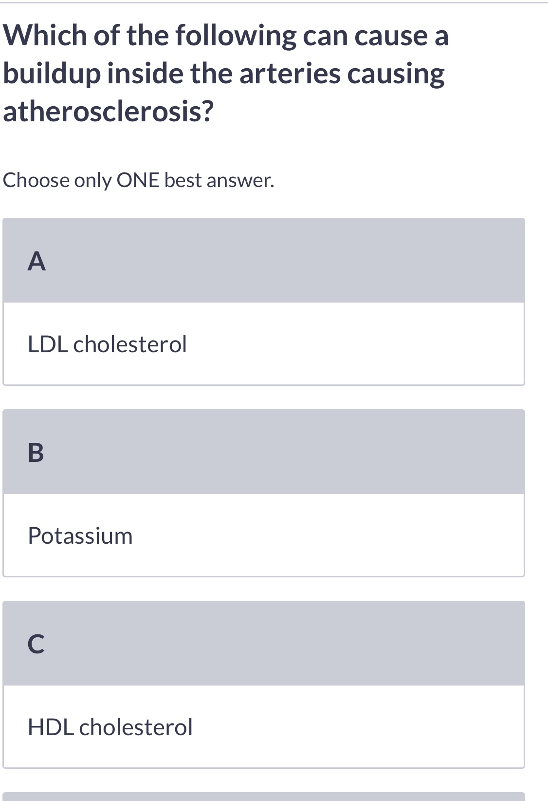 Which of the following can cause a buildup | StudyX