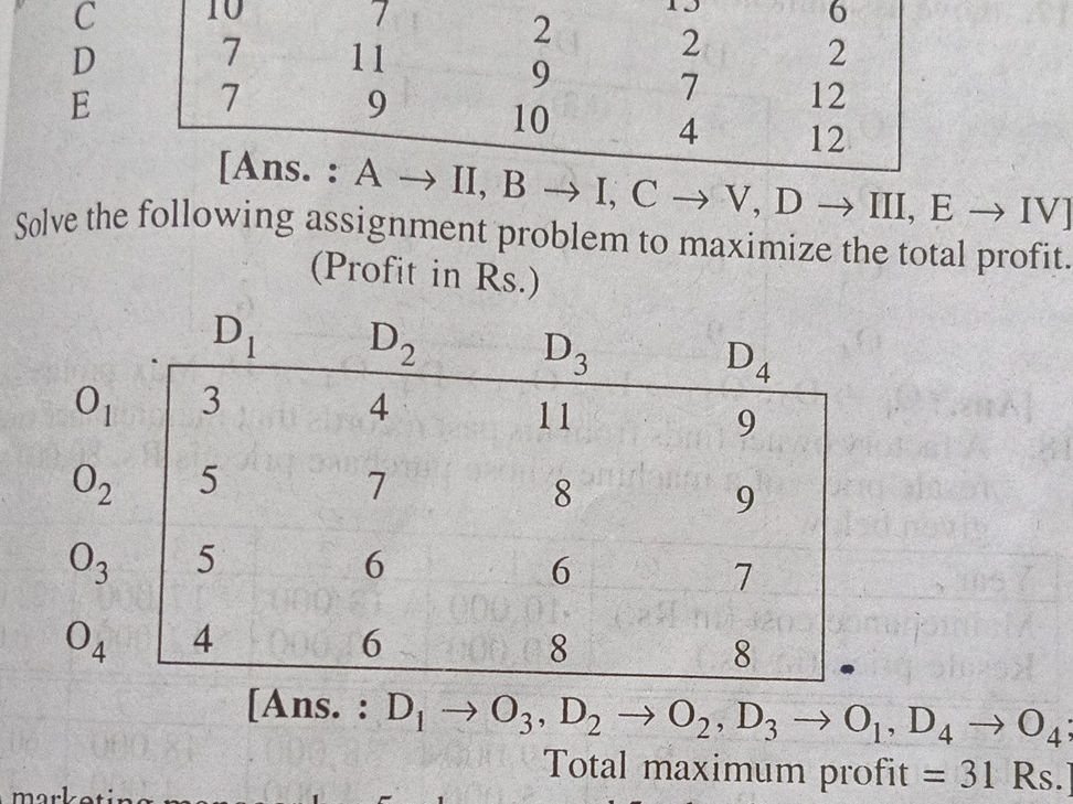 Solve the following assignment problem to | StudyX