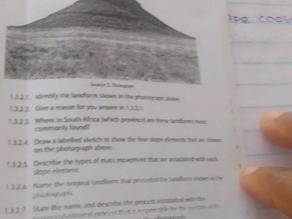 1.3.2.1. Identify the landform shown in the | StudyX