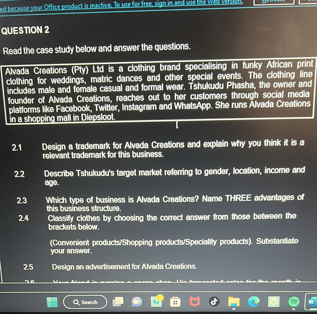 Read the case study below and answer the | StudyX
