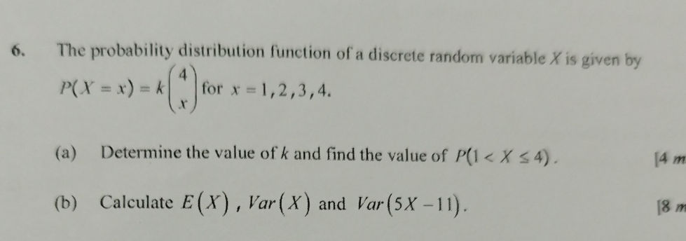 6. The probability distribution function of | StudyX
