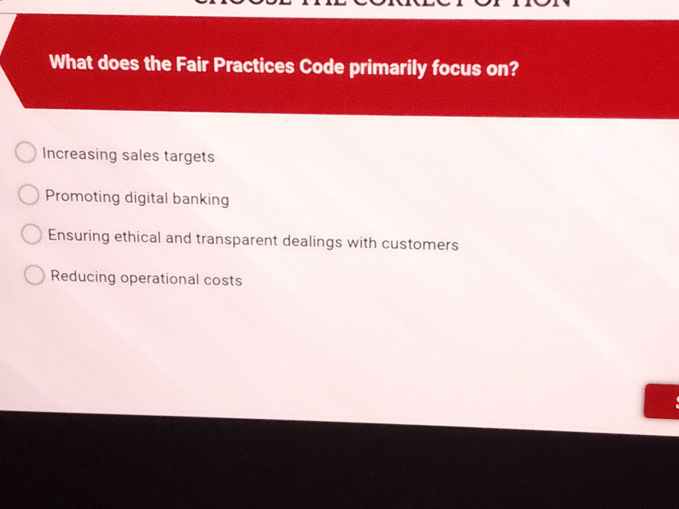 What does the Fair Practices Code primarily | StudyX